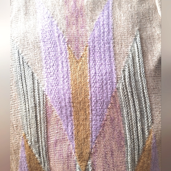 Lauren Ralph Lauren Open Cardigan L/XL Sweater Browns Purples Pinks Stunning ๐ - Picture 7 of 7